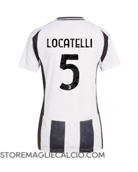 Juventus Manuel Locatelli #5 Maglia Gara Casa Repliche 2024-25 Donna
